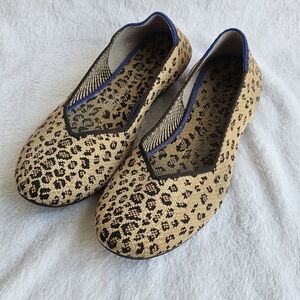 Rothy’s Leopard Print Flats Black/Tan Size 9.5